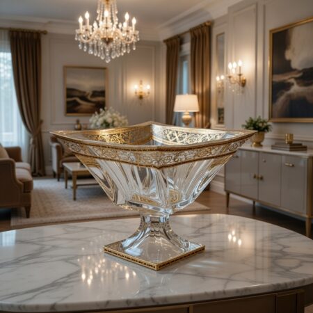 Činija sa stopom Quadron Gold Square ekskluzivni poklon