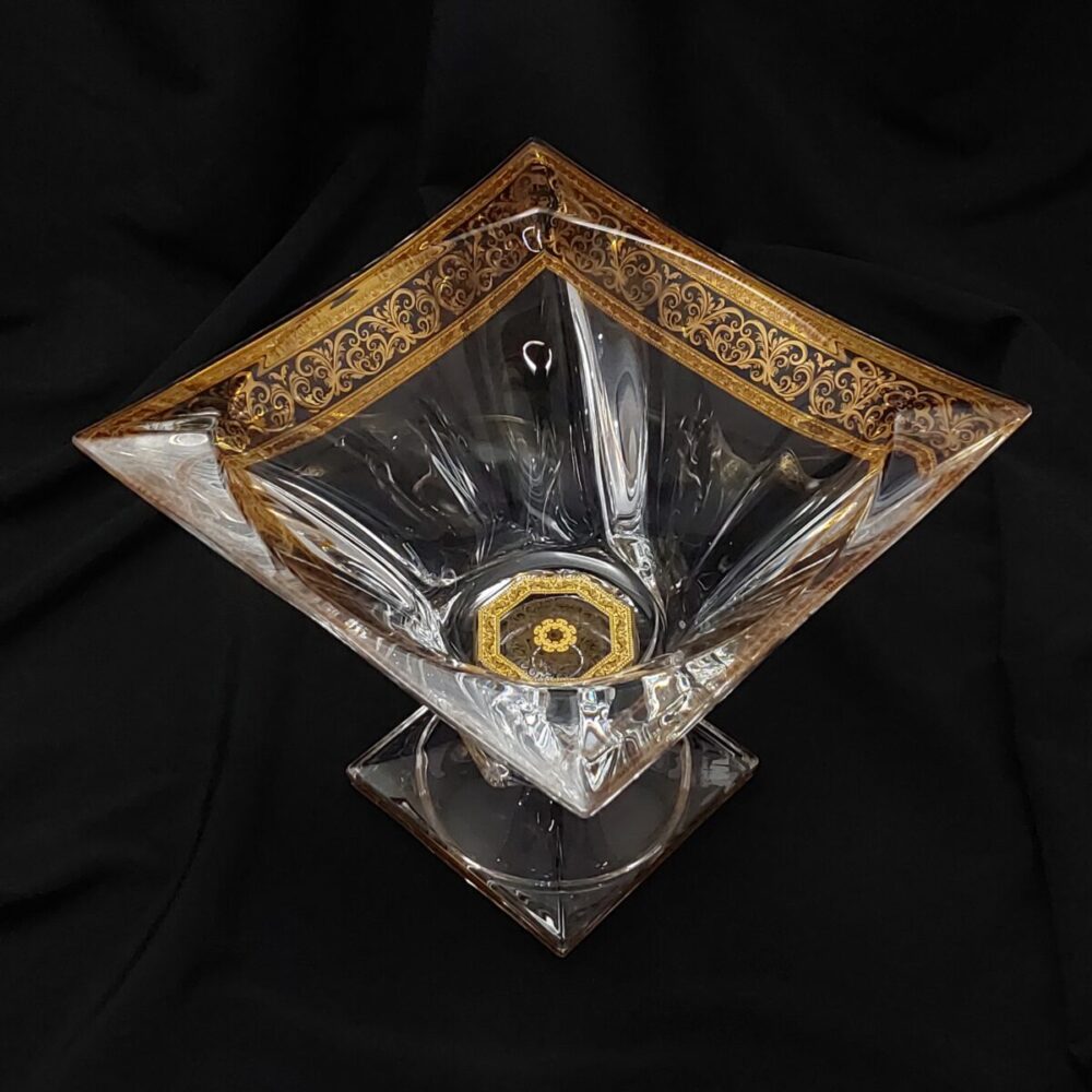 Činija sa stopom Quadron Gold Square