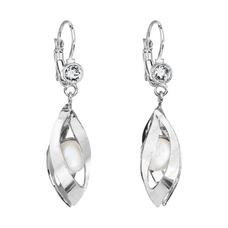 Naušnice Pearlscent White Swarovski