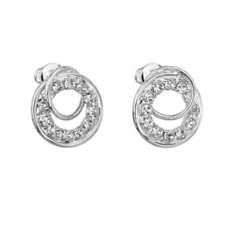 Naušnice Prepleteni Krug Crystal Swarovski - male