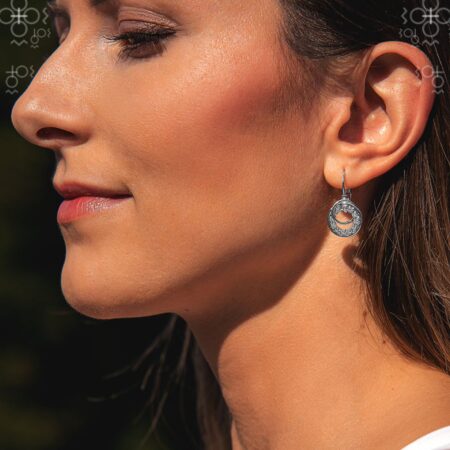 Naušnice Prepleteni Krug Swarovski male - kopča