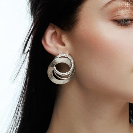 Naušnice Prepleteni Krugovi Crystal Swarovski