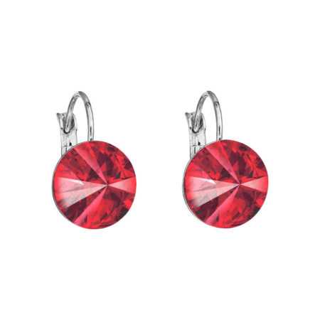 Naušnice Round Rivoli 12mm Light Siam