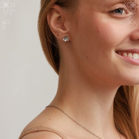 Naušnice Šaton 8mm Crystal Swarovski
