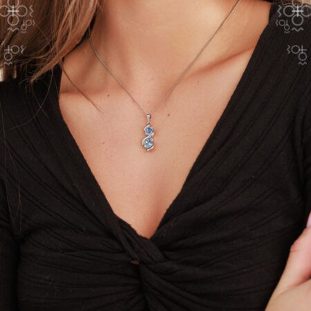 Ogrlica Susie Light Sapphire Swarovski