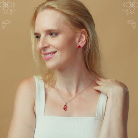 Ogrlica Susie Light Siam Swarovski