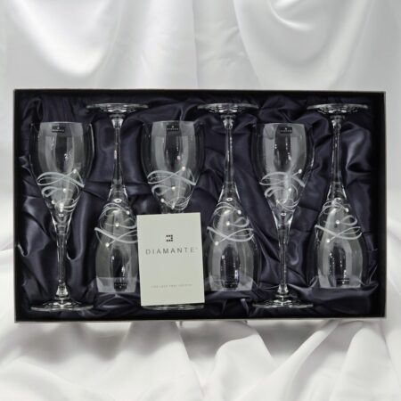 Čaše za vino Swarovski Matt Spiral