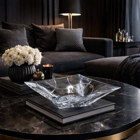 Kristalna činija Quadron Lavirint poklon za svadbu mladence