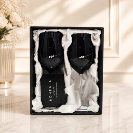 Čaše Swarovski Limosa Crna set 2/1